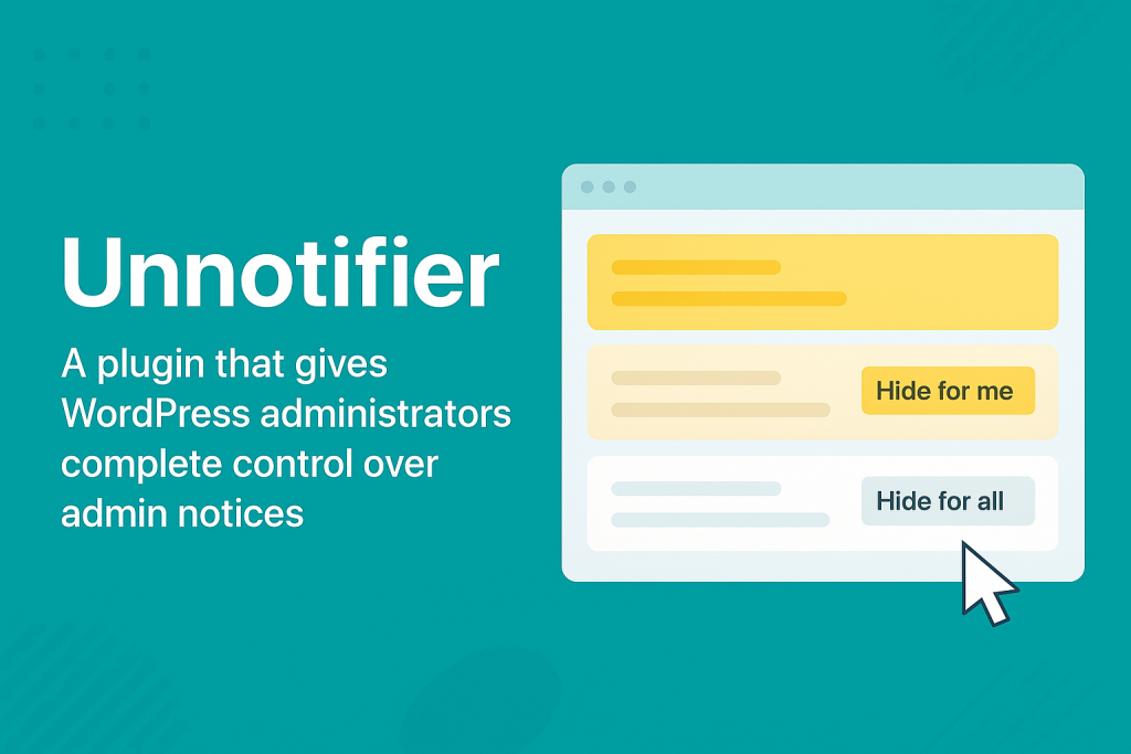 Unnotifier preview: disable admin notices individually