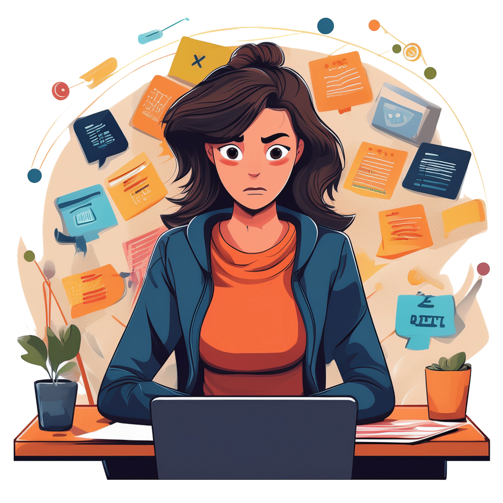 Wordpress admin notifications distract a girl from work