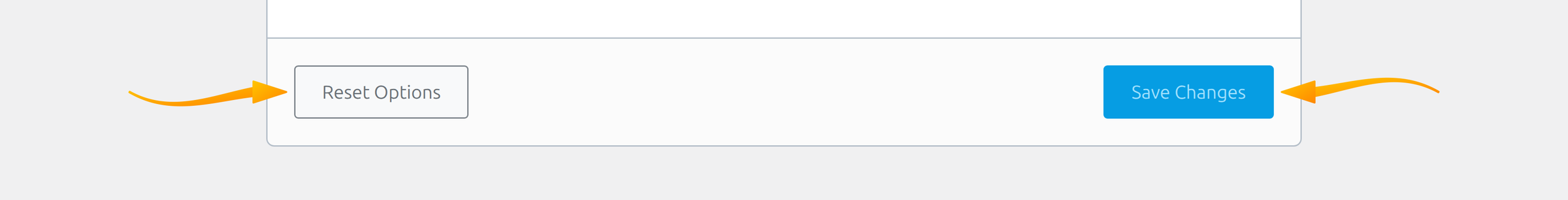 Reset Options and Save Changes buttons on Rank Math General Settings